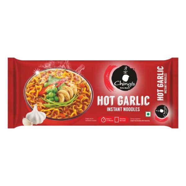 Ching's Secret - Hot Garlic Instant Noodles - Pack of 4 - 240 g